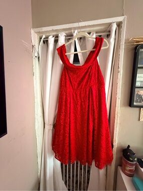 Torrid Red Lace Sleeveless Fit-and-Flare Dress. New no tag